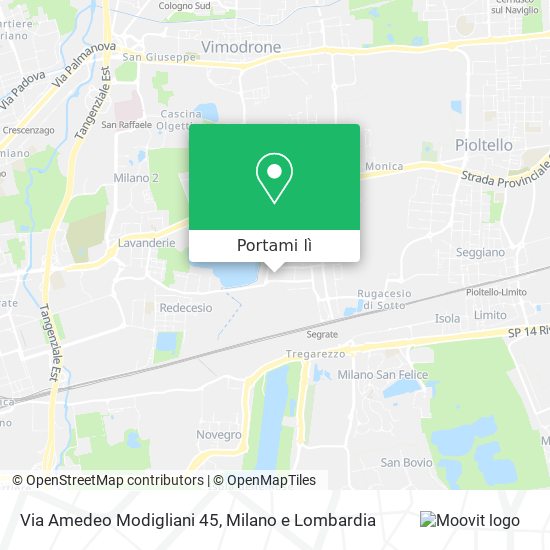 Mappa Via Amedeo Modigliani 45