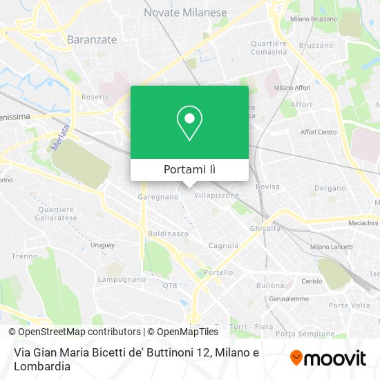 Mappa Via Gian Maria Bicetti de' Buttinoni 12