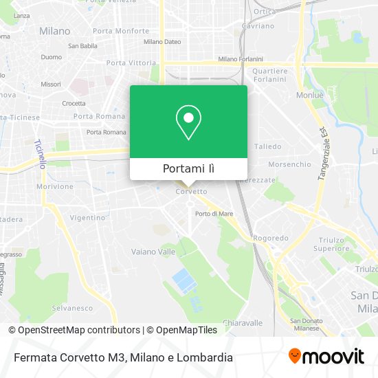 Mappa Fermata Corvetto M3
