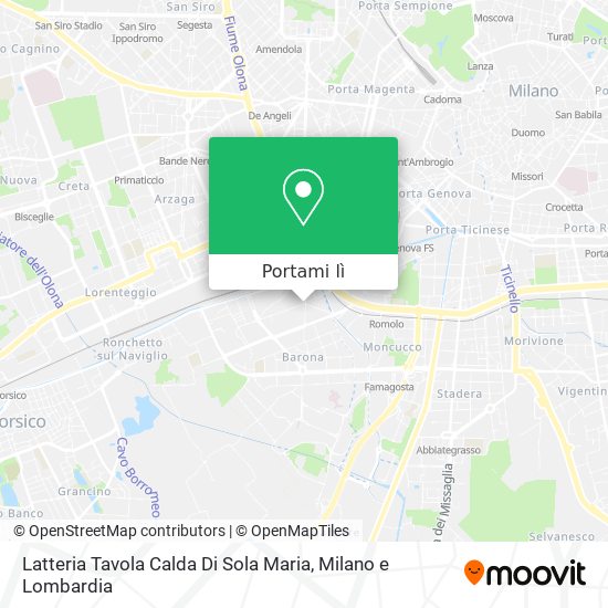 Mappa Latteria Tavola Calda Di Sola Maria