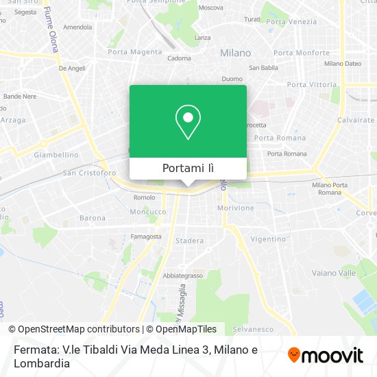 Mappa Fermata: V.le Tibaldi Via Meda Linea 3