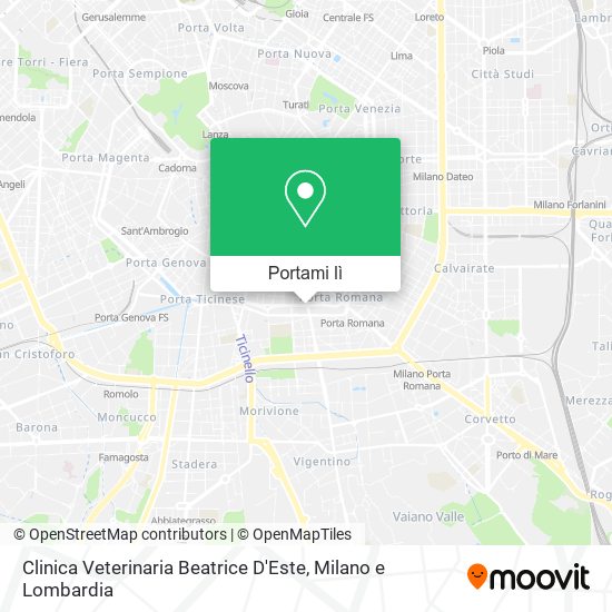 Mappa Clinica Veterinaria Beatrice D'Este