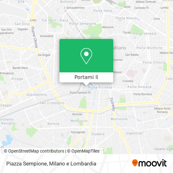 Mappa Piazza Sempione