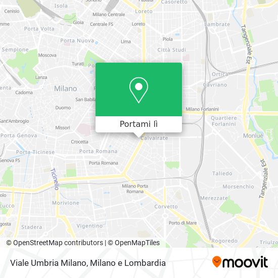 Mappa Viale Umbria Milano