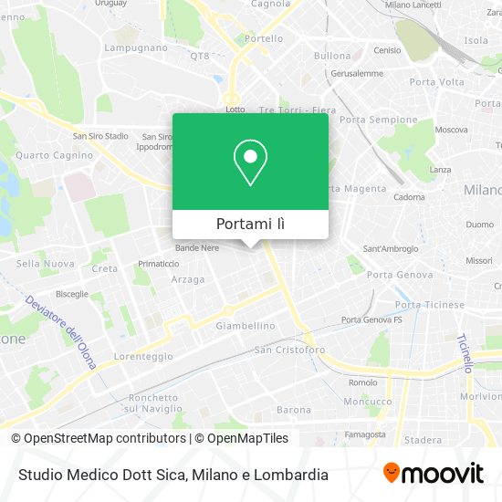 Mappa Studio Medico Dott Sica