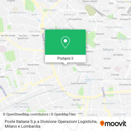 Mappa Poste Italiane S.p.a Divisione Operazioni Logistiche