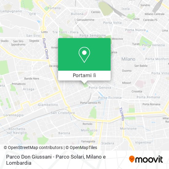 Mappa Parco Don Giussani - Parco Solari