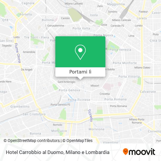 Mappa Hotel Carrobbio al Duomo