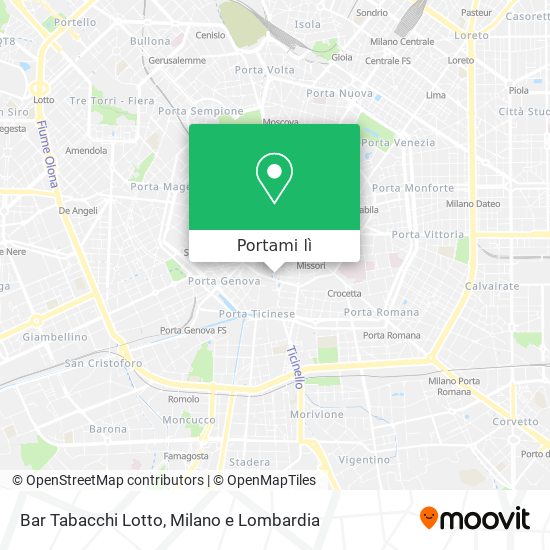 Mappa Bar Tabacchi Lotto