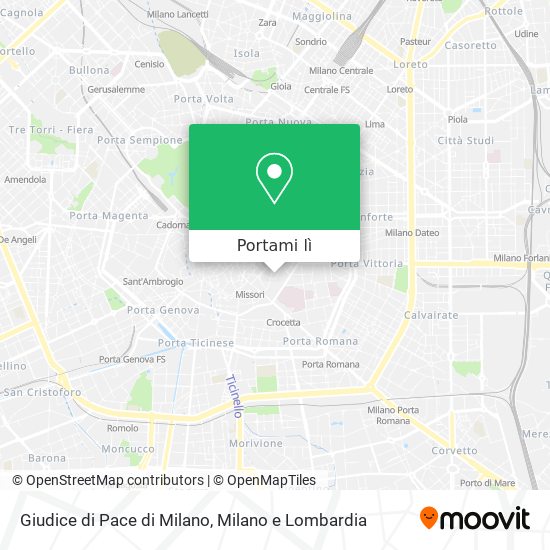 Mappa Giudice di Pace di Milano