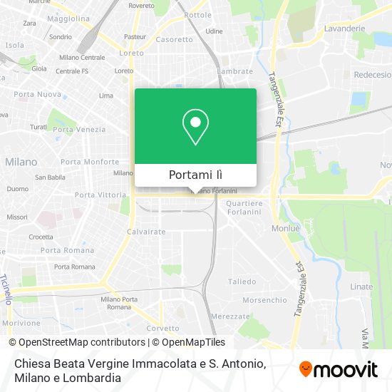 Mappa Chiesa Beata Vergine Immacolata e S. Antonio