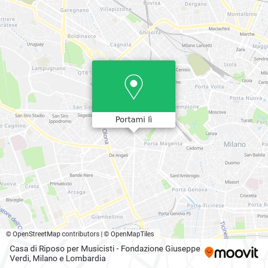 Mappa Casa di Riposo per Musicisti - Fondazione Giuseppe Verdi