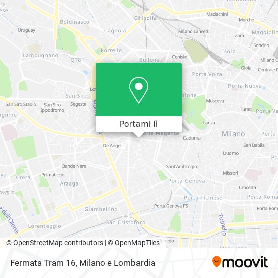 Mappa Fermata Tram 16
