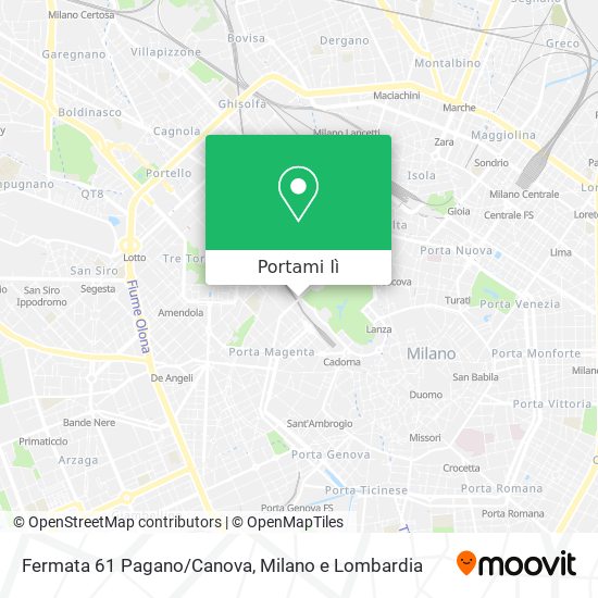 Mappa Fermata 61 Pagano/Canova