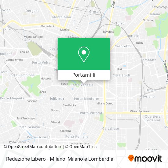 Mappa Redazione Libero - Milano