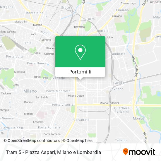 Mappa Tram 5 - Piazza Aspari