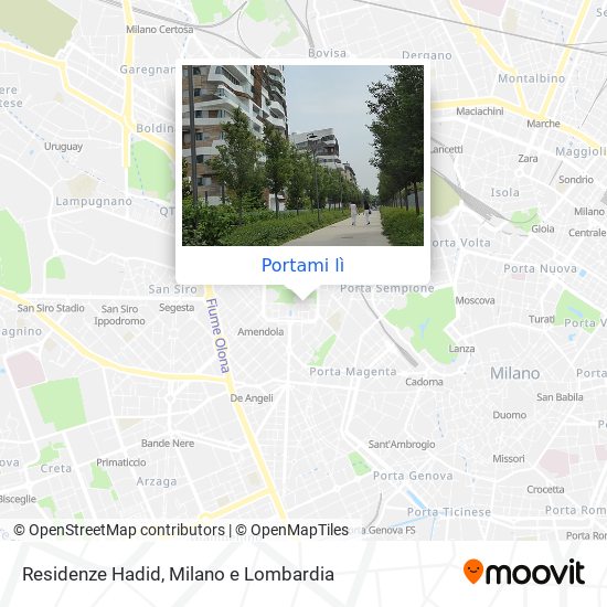 Mappa Residenze Hadid