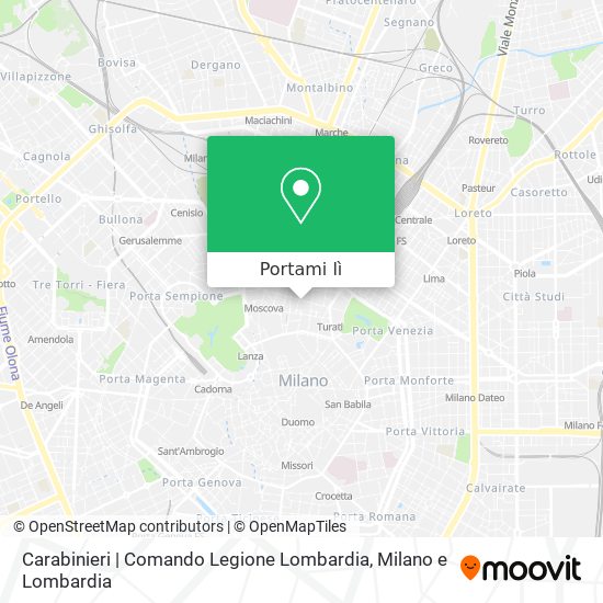 Mappa Carabinieri | Comando Legione Lombardia