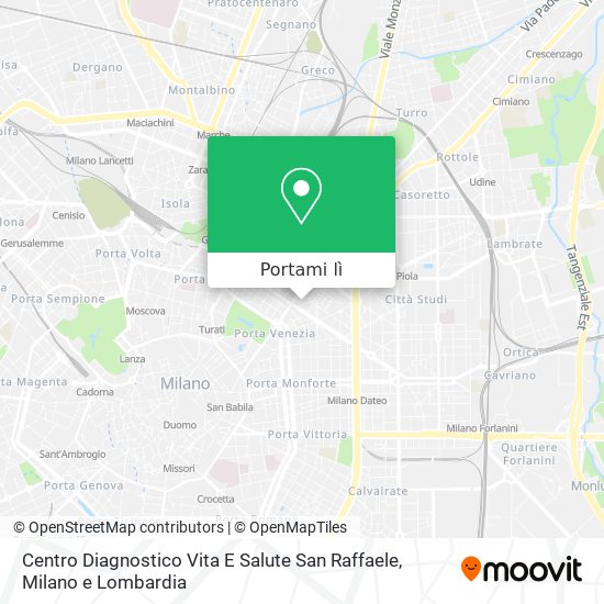 Mappa Centro Diagnostico Vita E Salute San Raffaele