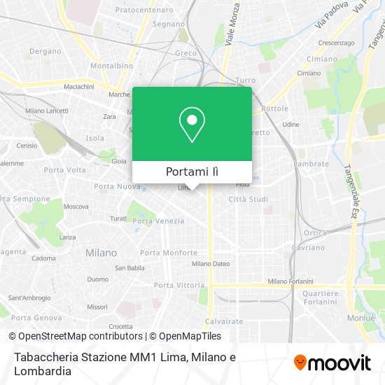 Mappa Tabaccheria Stazione MM1 Lima