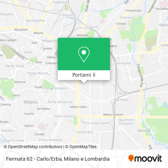 Mappa Fermata 62 - Carlo/Erba