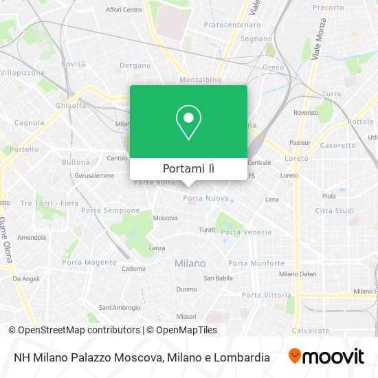 Mappa NH Milano Palazzo Moscova