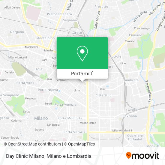 Mappa Day Clinic Milano