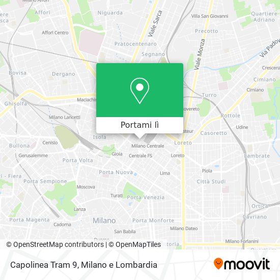 Mappa Capolinea Tram 9