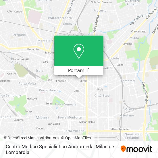 Mappa Centro Medico Specialistico Andromeda