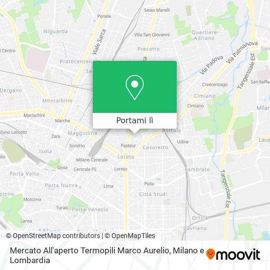 Mappa Mercato All'aperto Termopili Marco Aurelio
