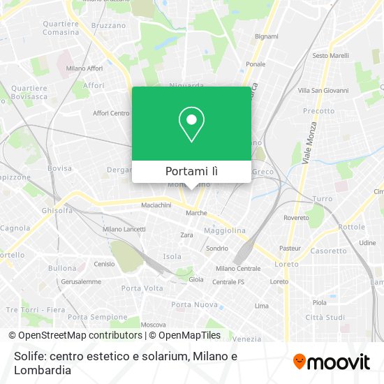 Mappa Solife: centro estetico e solarium