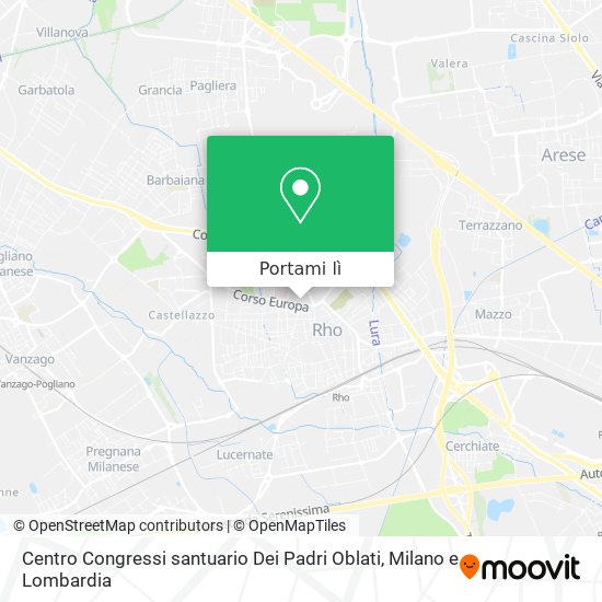 Mappa Centro Congressi santuario Dei Padri Oblati