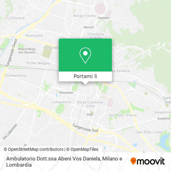 Mappa Ambulatorio Dott.ssa Abeni Vos Daniela