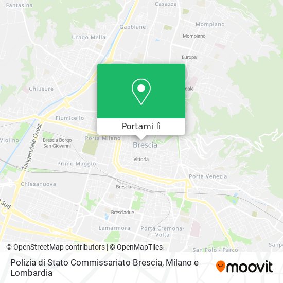Mappa Polizia di Stato Commissariato Brescia
