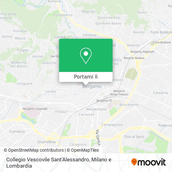 Mappa Collegio Vescovile Sant'Alessandro