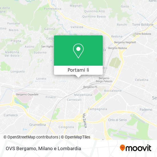 Mappa OVS Bergamo