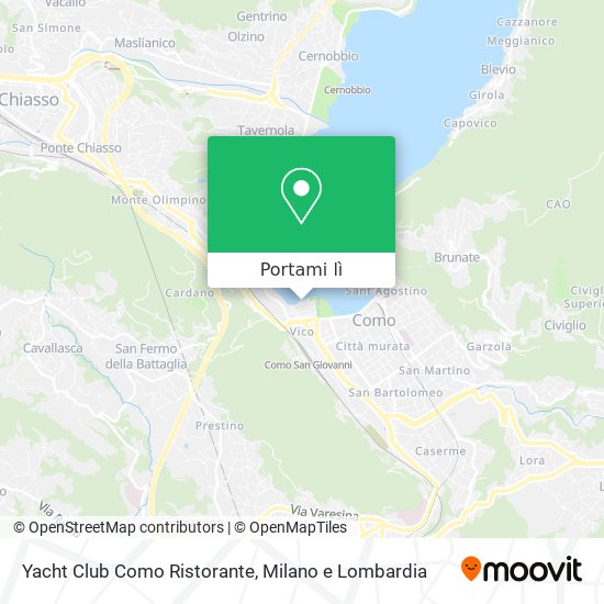Mappa Yacht Club Como Ristorante