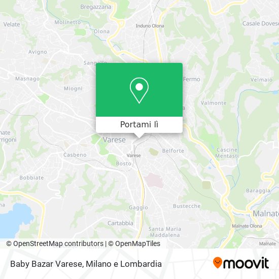 Mappa Baby Bazar Varese