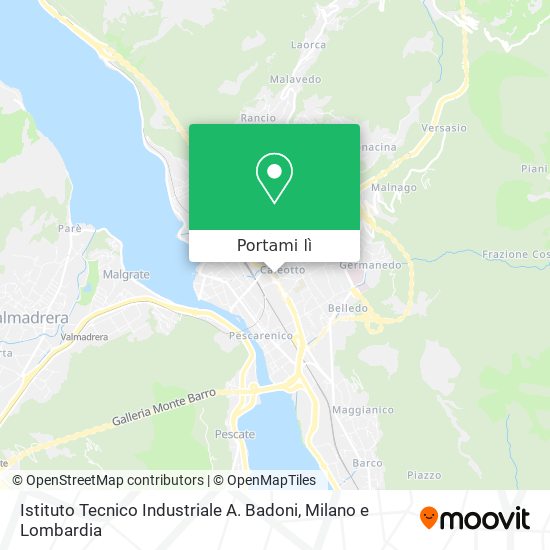 Mappa Istituto Tecnico Industriale A. Badoni