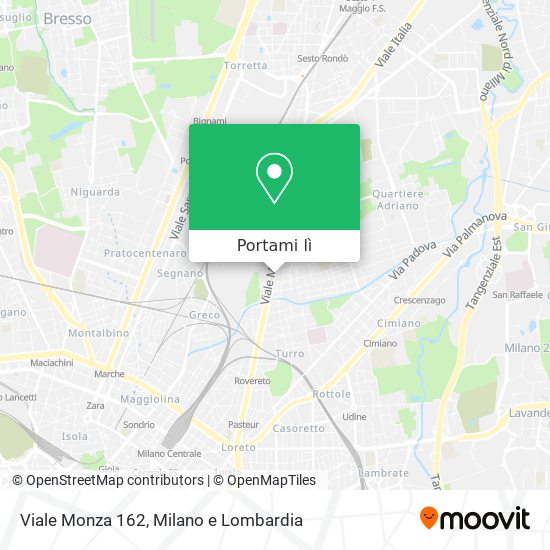 Mappa Viale Monza 162