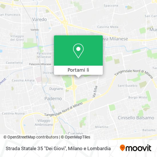 Mappa Strada Statale 35 ''Dei Giovi"
