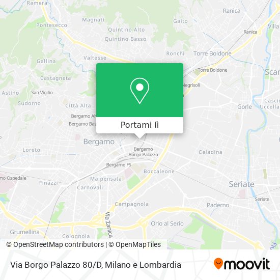 Mappa Via Borgo Palazzo 80/D