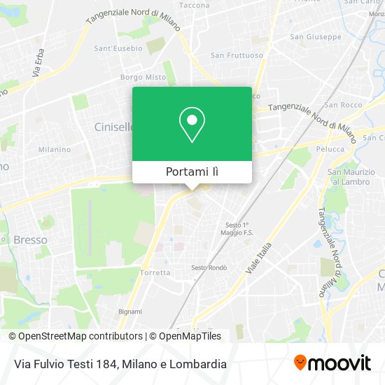 Mappa Via Fulvio Testi 184