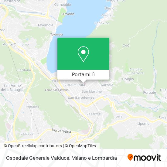 Mappa Ospedale Generale Valduce