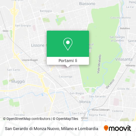 Mappa San Gerardo di Monza Nuovo