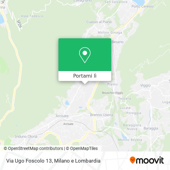 Mappa Via Ugo Foscolo 13