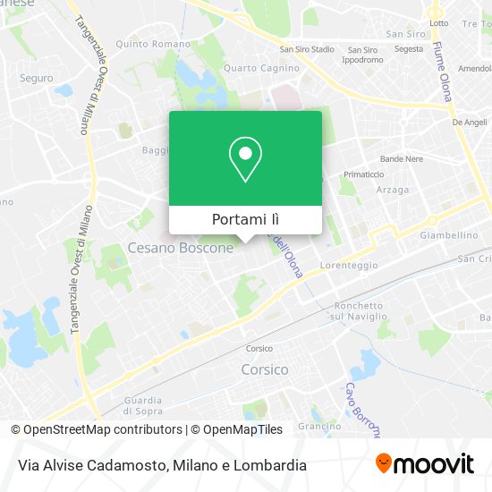 Mappa Via Alvise Cadamosto