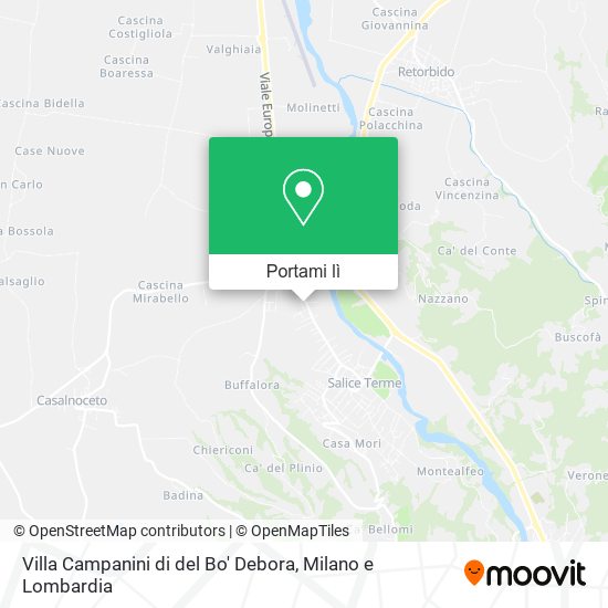Mappa Villa Campanini di del Bo' Debora