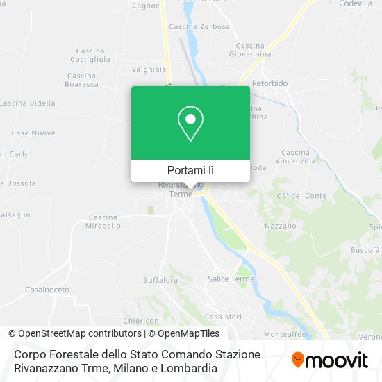 Mappa Corpo Forestale dello Stato Comando Stazione Rivanazzano Trme