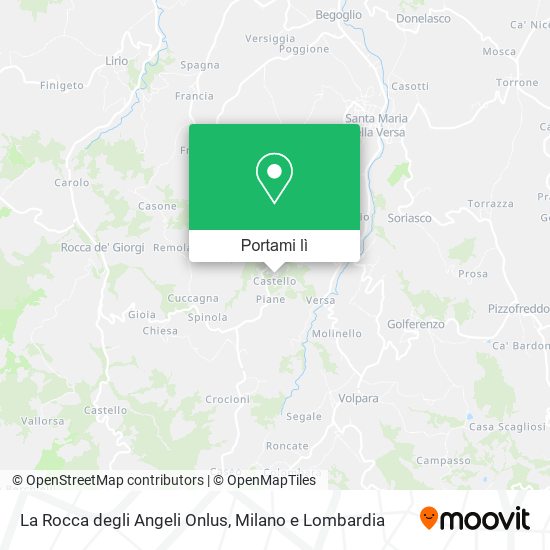 Mappa La Rocca degli Angeli Onlus